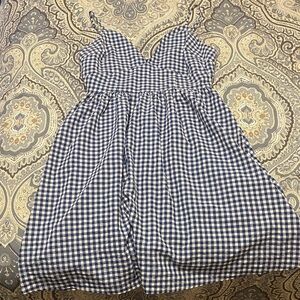 Altar'd State Blue and White Gingham Mini Dress